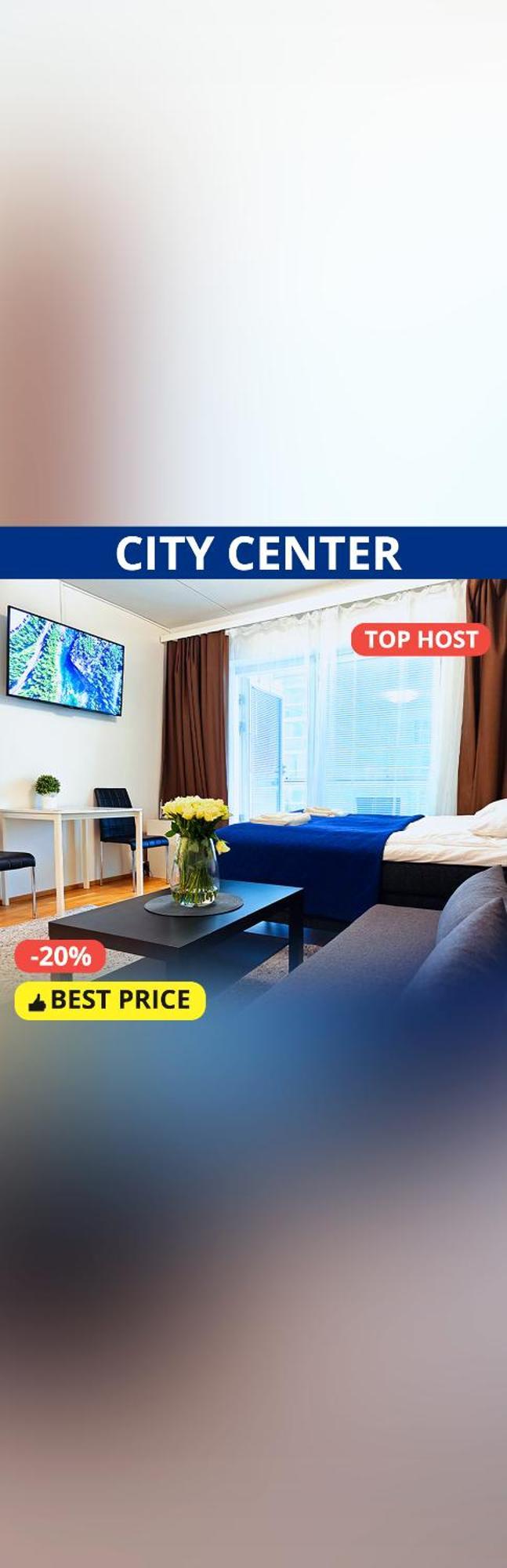 City Center 1R Studio With Perfect View, Parking Oulu Extérieur photo